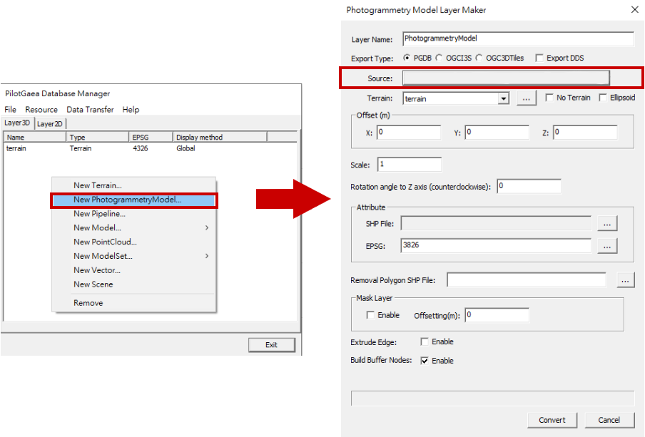 PhotogrammetryModelLayerFileConversion